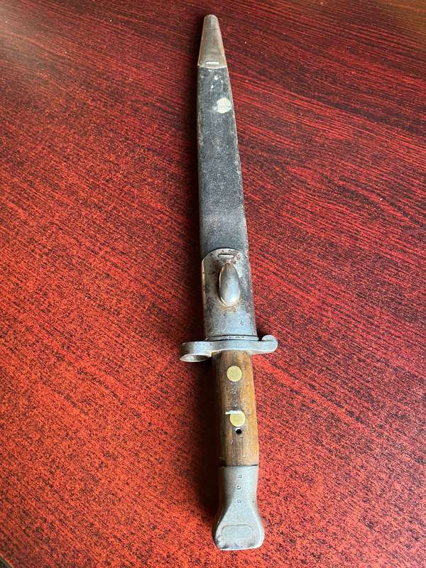 BRITISH 1888 PATTERN LEE METFORD BAYONET WITH SCABBARD-GOOD CONDITION