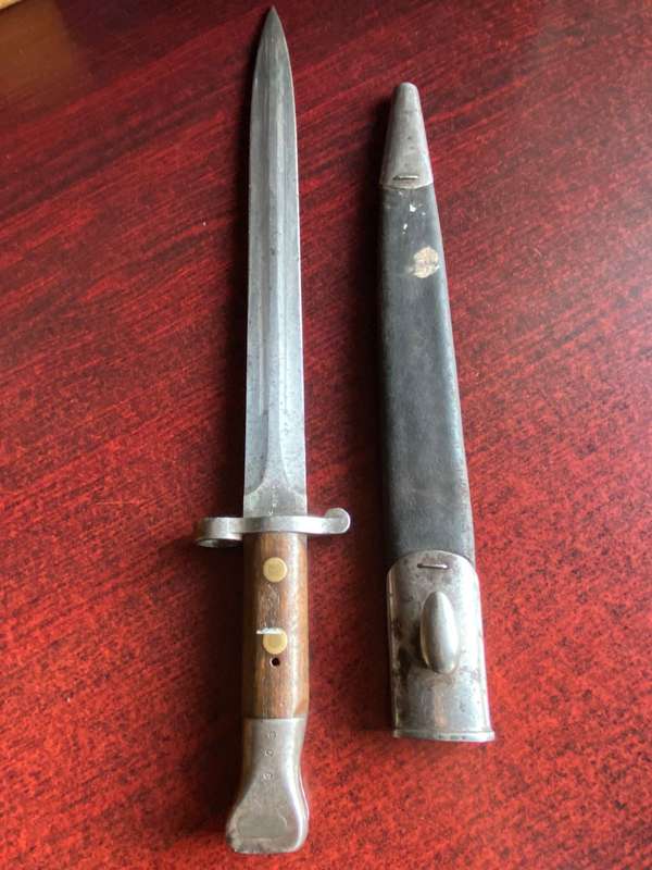 BRITISH 1888 PATTERN LEE METFORD BAYONET WITH SCABBARD-GOOD CONDITION
