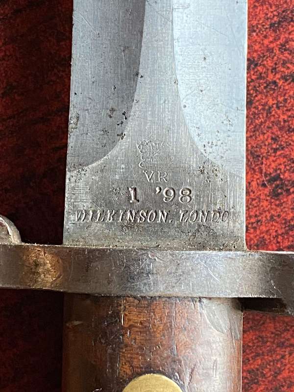 BRITISH 1888 PATTERN LEE METFORD BAYONET WITH SCABBARD-GOOD CONDITION