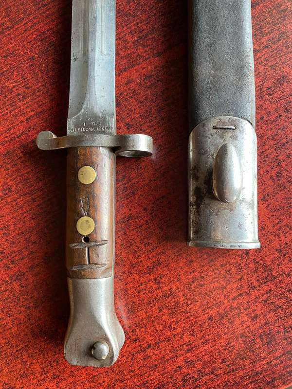 BRITISH 1888 PATTERN LEE METFORD BAYONET WITH SCABBARD-GOOD CONDITION