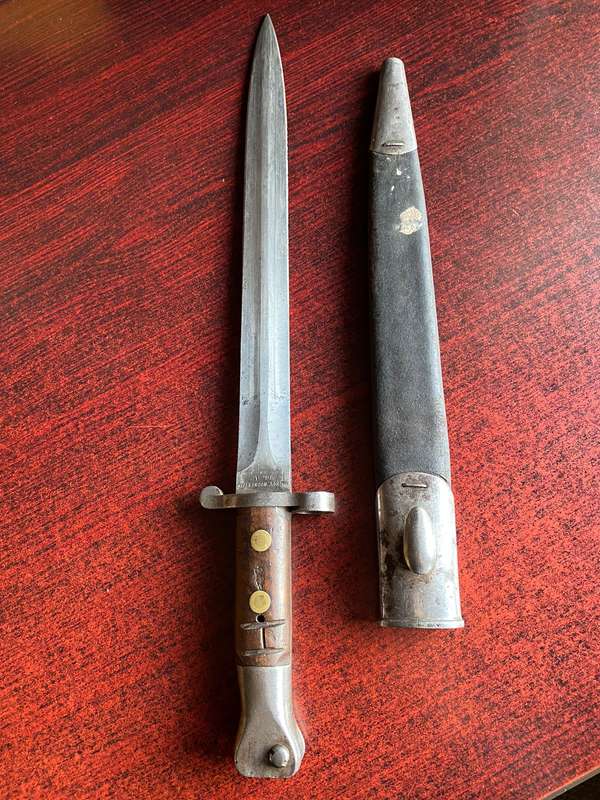 BRITISH 1888 PATTERN LEE METFORD BAYONET WITH SCABBARD-GOOD CONDITION