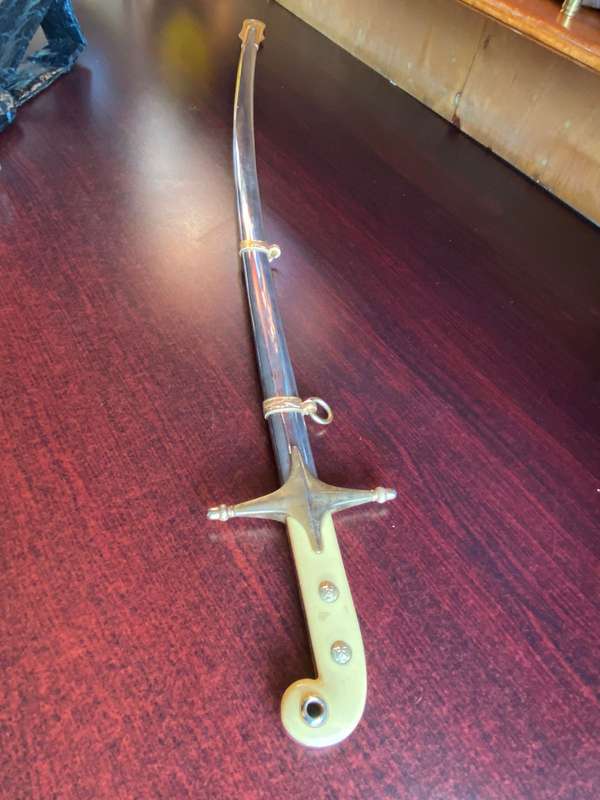 Post WW2 US Marine Corps Officers Sword and Scabbard by Officers Equipment U.S.M.C. Seria