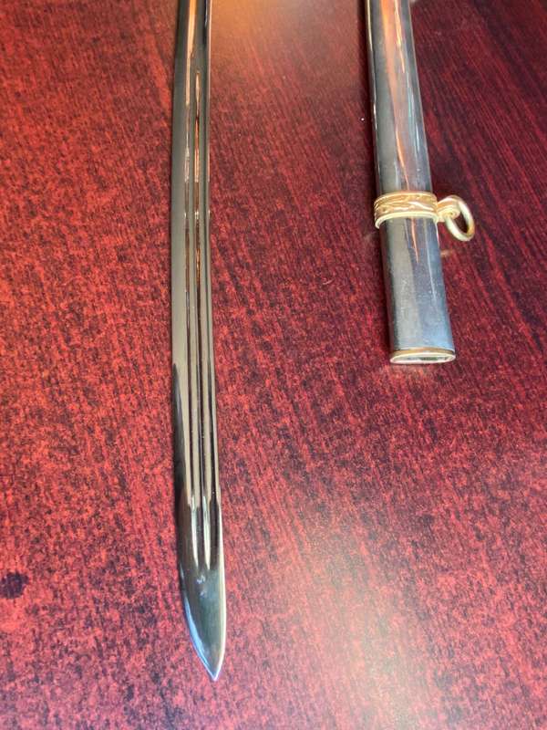 Post WW2 US Marine Corps Officers Sword and Scabbard by Officers Equipment U.S.M.C. Seria