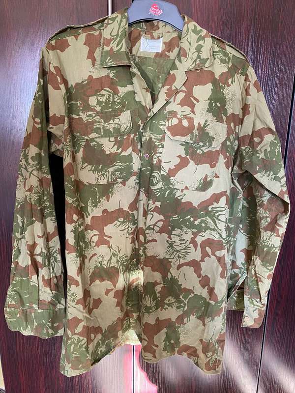 POLICE SPECIAL TASK FORCE 2ND PATTERN CAMO LONG SLEEVE SHIRT-SIZE XTRA LARGE-MEASURES 60 CM ARMPIT T