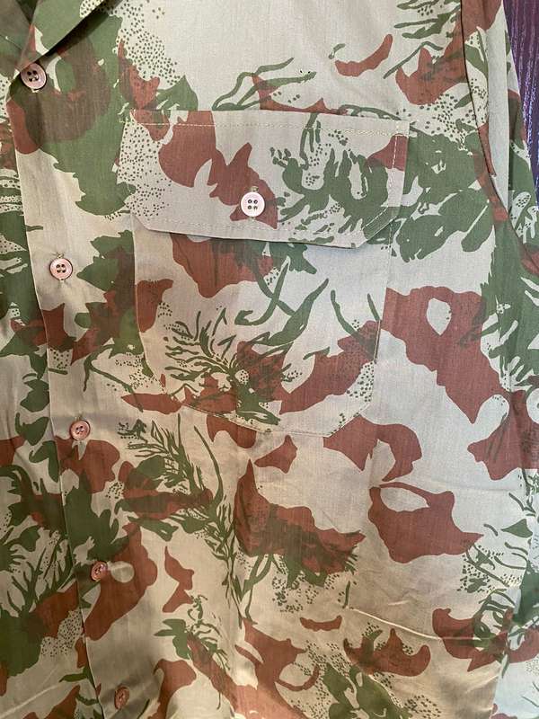 POLICE SPECIAL TASK FORCE 2ND PATTERN CAMO LONG SLEEVE SHIRT-SIZE XTRA LARGE-MEASURES 60 CM ARMPIT T