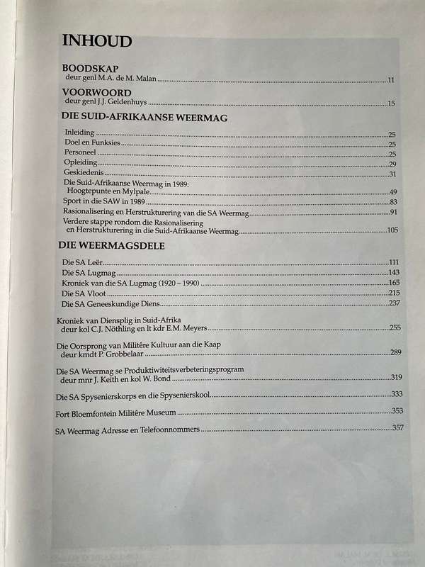 SOUTH AFRICAN DEFENCE FORCE REVEIW 1990-FIRST EDITION PUBLISHED 1990-HARDCOVER 367 PAGES-USED BUT GO