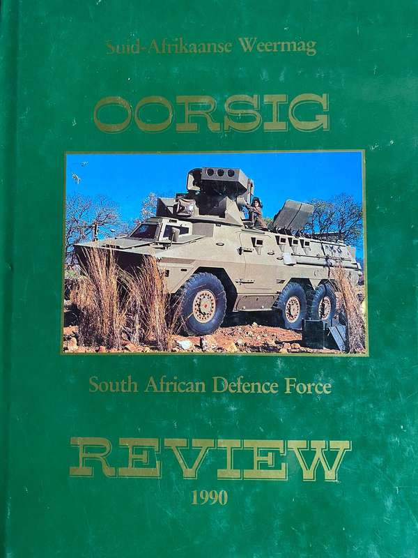 SOUTH AFRICAN DEFENCE FORCE REVEIW 1990-FIRST EDITION PUBLISHED 1990-HARDCOVER 367 PAGES-USED BUT GO