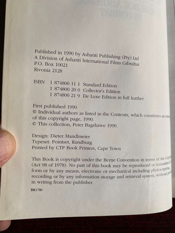 WARRIORS OF THE SKY-PETER BAGSHAWE-SPRINGBOK AIR HEROES IN COMBAT-FIRST EDITION PUBLISHED 1990-HARD