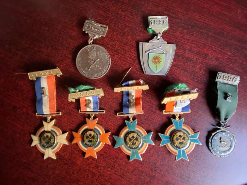 SELECTION OF 7 SHOOTING MEDALS-SOLD TOGETHER