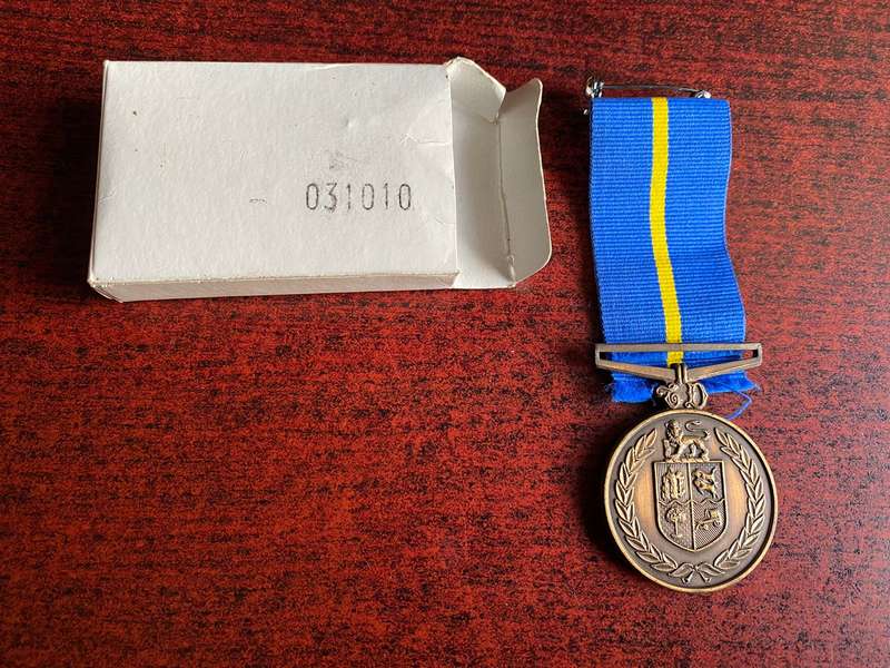 POLICE, NUMBERED FAITHFUL SERVICE MEDAL