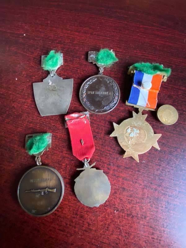 SELECTION OF 5 SHOOTING MEDALS-SOLD TOGETHER
