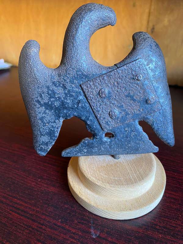 Germany Cast Iron Eagle - Height 14 cm - Eagle Measures 11x11 cm