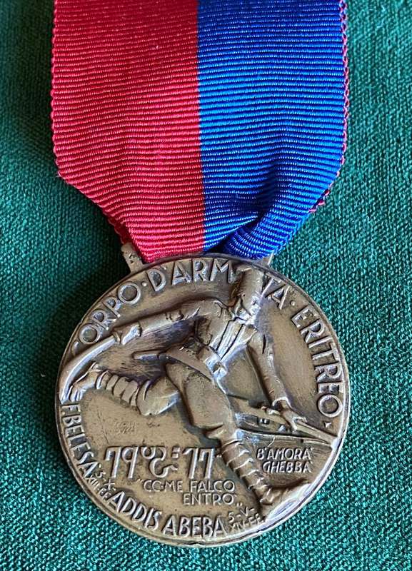 ITALIAN MEDAL FOR COLONIAL TROOPS ERITEAN ARMY CORPS-ADDIS ABEBA