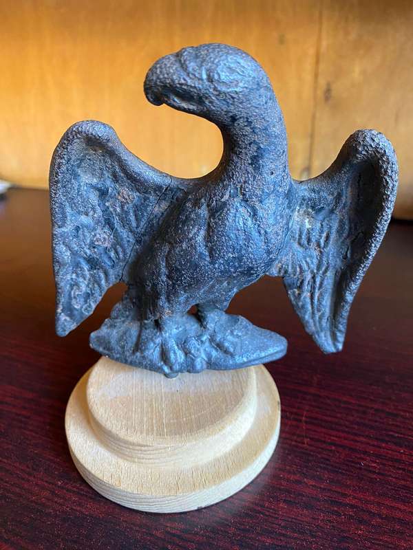 Germany Cast Iron Eagle - Height 14 cm - Eagle Measures 11x11 cm