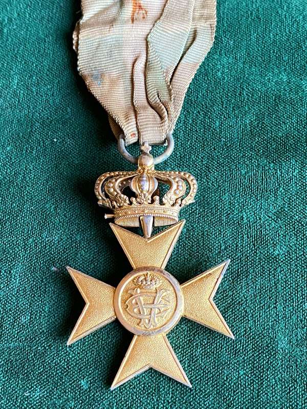 ITALIAN LONG SERVICE DECORATION FOR 25 YEARS V.E. CYPHER-SILVERGILT
