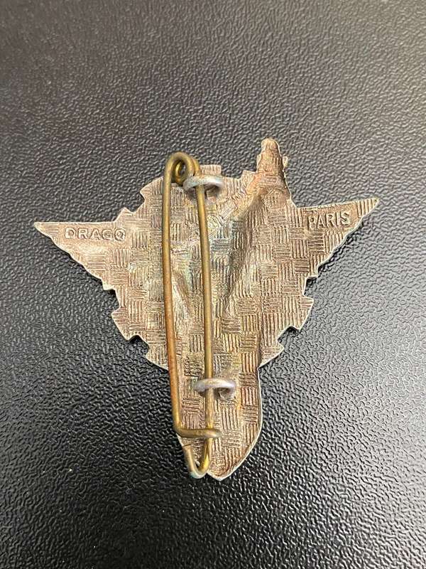 FRENCH DRAGO MADE 425 TH CMD + SUPPORT BATTALION CAP BADGE- 1980'S