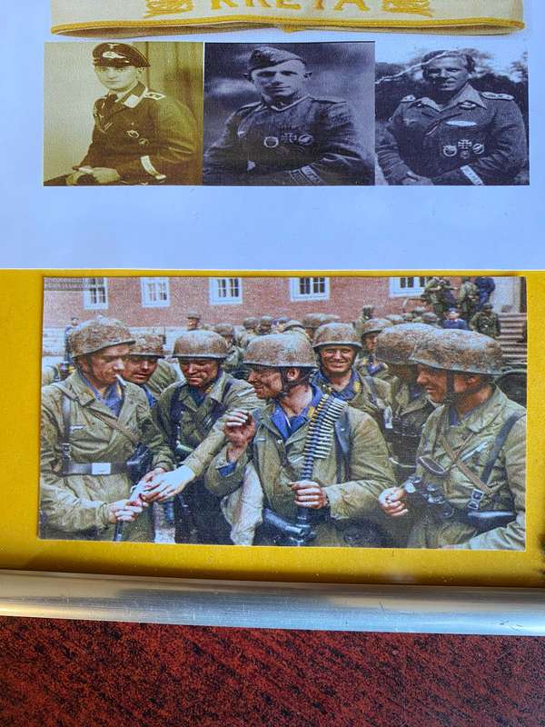 WW2 German artifact in frame - Frame measures 21.5 x 26.5