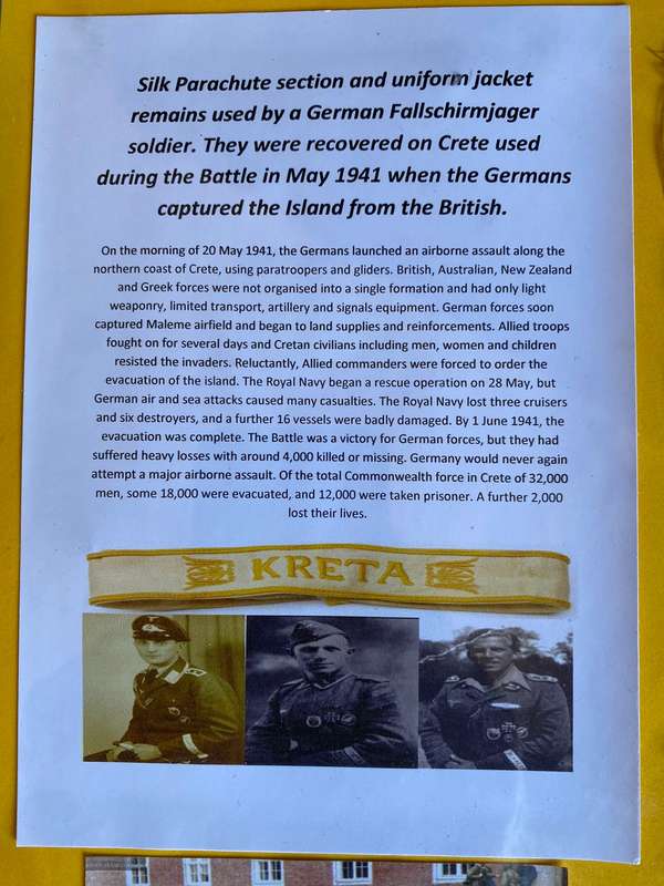 WW2 German artifact in frame - Frame measures 21.5 x 26.5