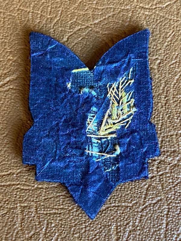 RARE AUSTRALIAN SAS OFFICERS,BULLION EMBROIDERED CAP BADGE