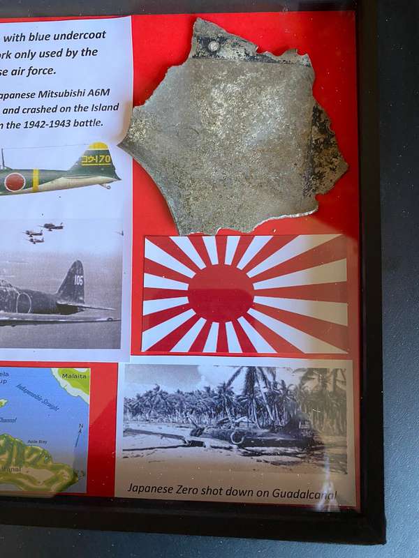 Japanese Air Force WW2 Air Frame Section -  Frame Measures 24x36