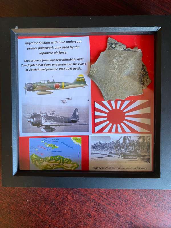 Japanese Air Force WW2 Air Frame Section -  Frame Measures 24x36