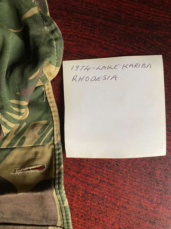 RHODESIAN CAMO FLAP CAP-BELONGED TO THE GUY IN THE PHOTO-UNFORTUNATELY I DO NOT HAVE HIS NAME-PICTUR