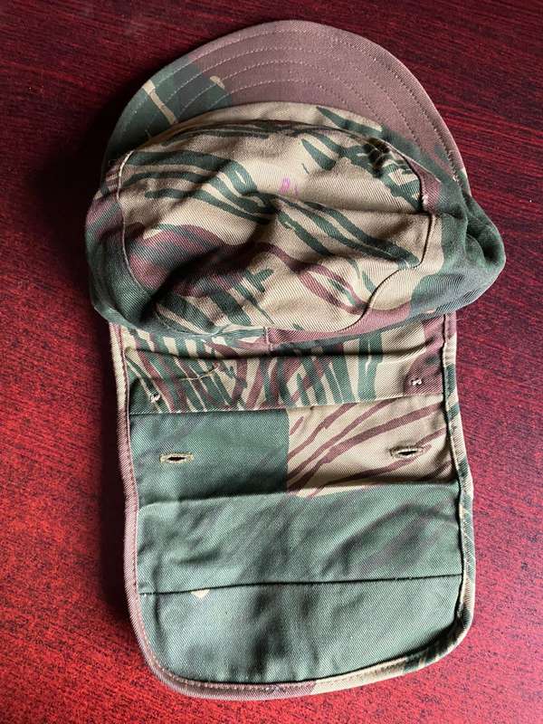 RHODESIAN CAMO FLAP CAP-SIZE 57 IN MINT CONDITION (NEVER USED)-ORIGINAL