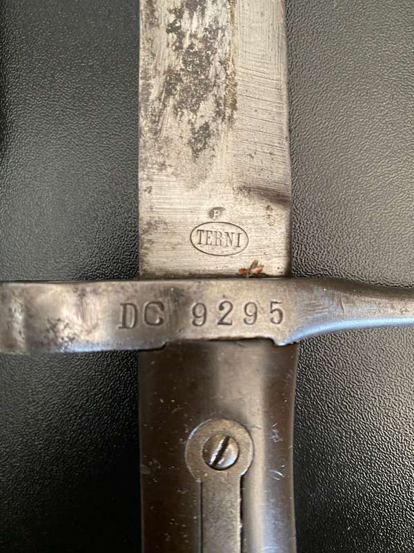 ITALIAN M1870 BAYONET WITH SCABBARD AND LEATHER FROG