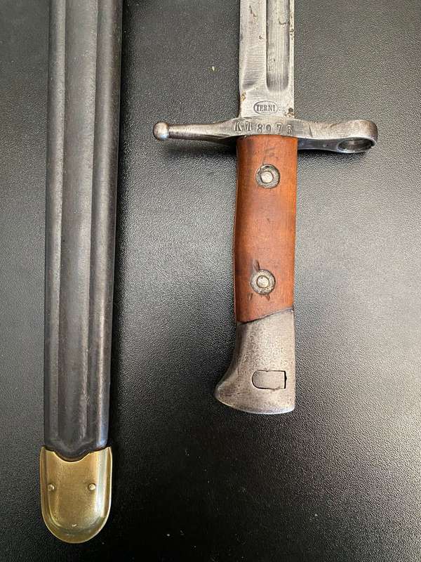 ITALIAN M1870 BAYONET WITH SCABBARD AND FROG