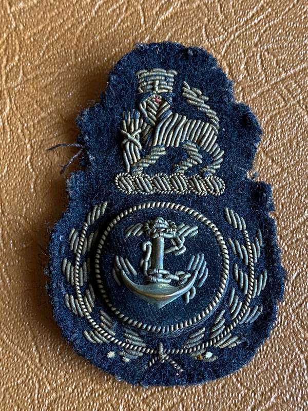SA CHIEF PETTY OFFICERS CAP BADGE-WORN 1961-2003