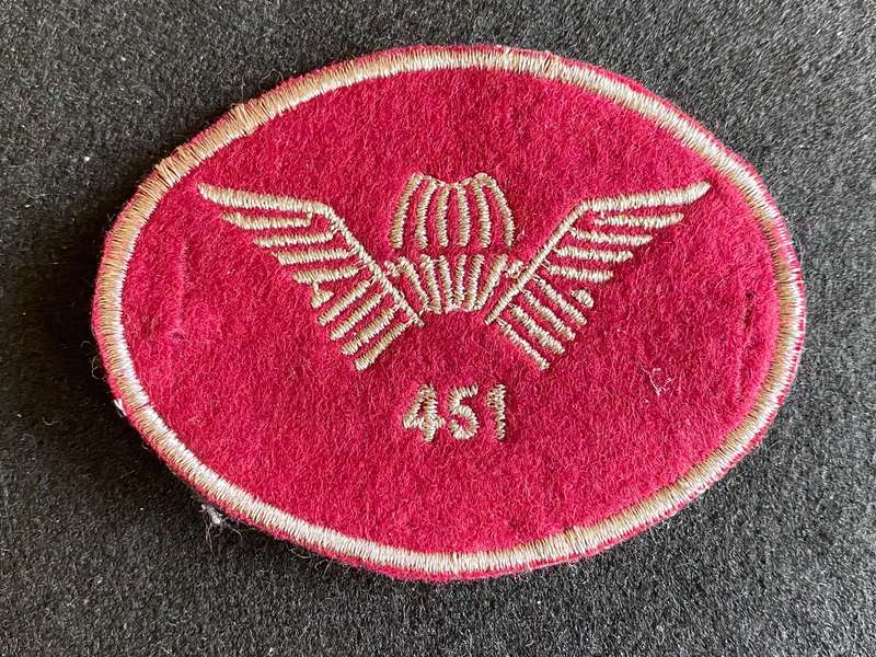 UNOFFICIAL 45 1 PARA REGT. (5 SFR) TRACKSUIT BADGE-PROPOSED ,NEVER ADOPTED