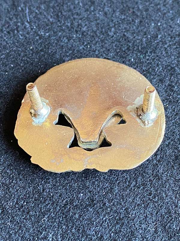 6 SA INFANTRY TRAINING UNIT BI/METAL CAP BADGE-VOIDED TYPE-APPROVED IN 1986- 2 X SCREW LUGS