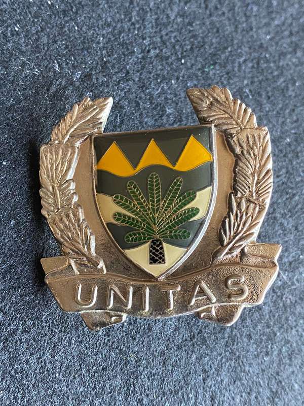 Letaba Commando Chrome and Enamel Cap Badge with 2x Screw Lugs