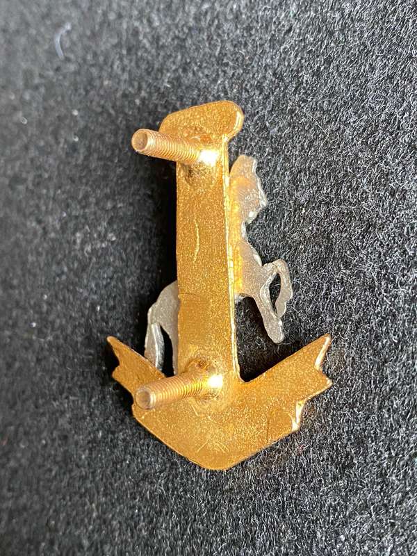 61 BASE WORKSHOP,BI/METAL CAP BADGE-APPROVED IN 1988- 2X SCREW LUGS