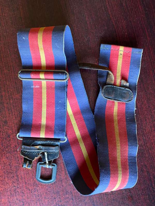 RHODESIAN ARMY SERVICES CORPS STABLE BELT-EXTENDED LENGTH 91 CM-SOME DAMAGE -PLEASE LOOK AT PICS