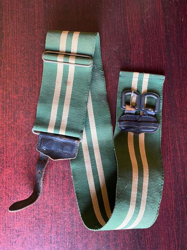 RHODESIAN RLI BELT WITH SOME DAMAGE TO THE STRAPS-OVERALL LENGTH 97 CM