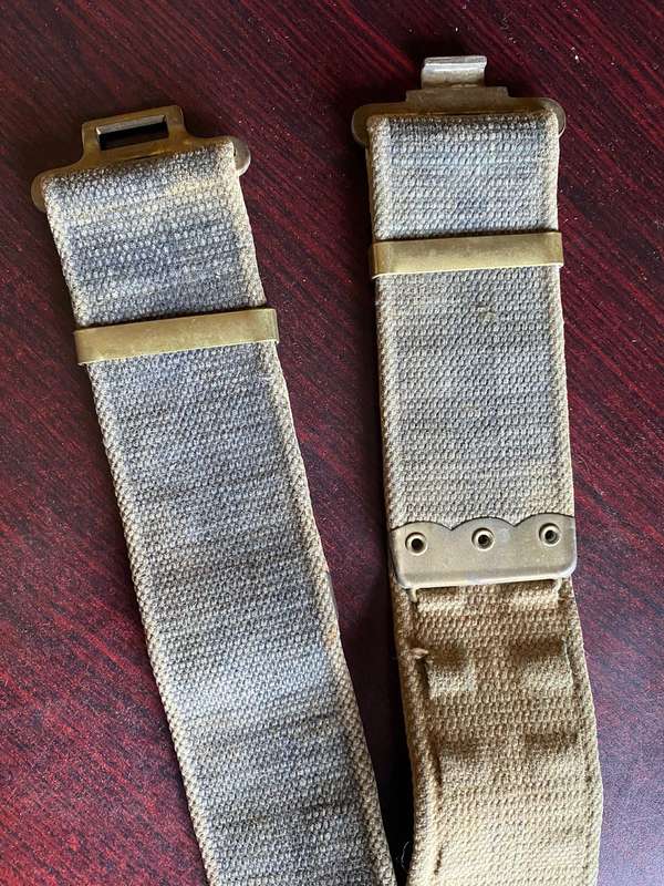 RHODESIAN STABLE BELT WITH BRASS BUCKLES AND CLIPS-EXTENDED LENGTH 104CM