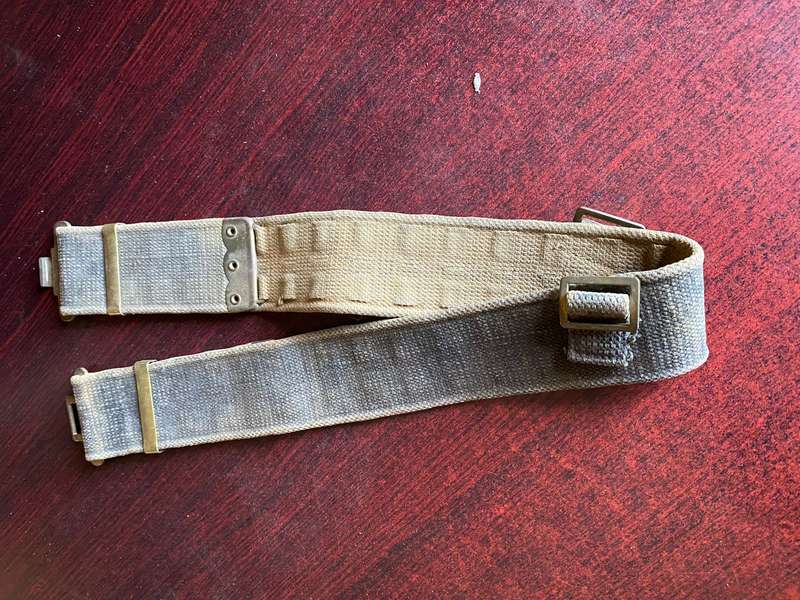 RHODESIAN STABLE BELT WITH BRASS BUCKLES AND CLIPS-EXTENDED LENGTH 104CM
