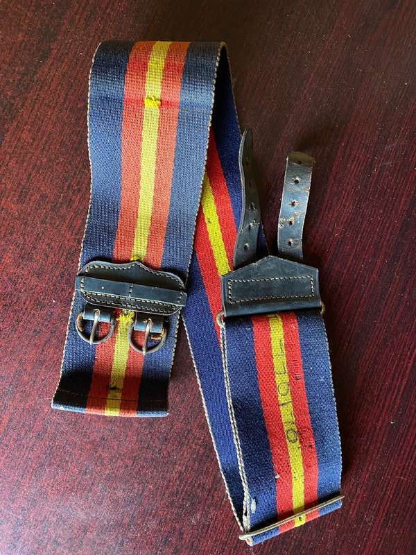 RHODESIAN ARMY SERVICE CORPS STABLE BELT -EXTENDED LENGTH 93 CM