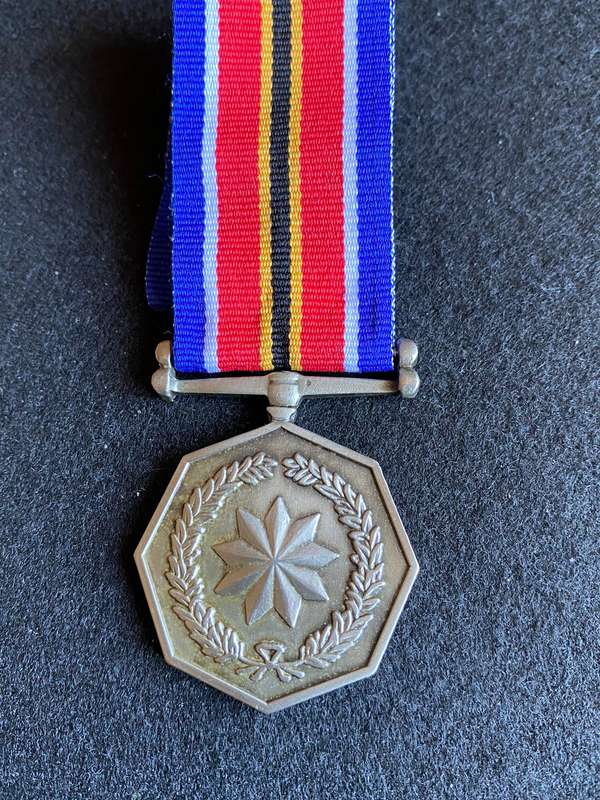 SANDF TSHUMELO IKATELEHO MEDAL-FULL SIZE-NUMBERED