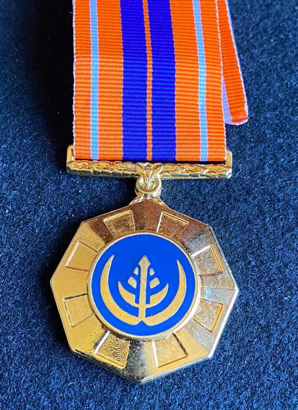 FULL SIZE PRO PATRIA MEDAL 1974-1990-FIXED SUSPENDER-NO LUCITE COATING- NUMBERED
