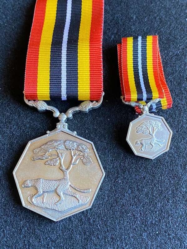 FULL SIZE SOUTHERN AFRICA MEDAL WITH MINIATURE NUMBERED