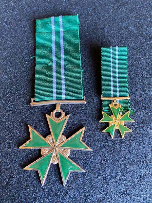 SA PRISONS SERVICE CROSS FOR MERIT (1980) SILVER MARKED AND NUMBERED