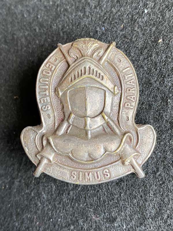 EQUESTRIAN CENTRE BERET BADGE-WORN 1986-2000'S- 2 LUGS