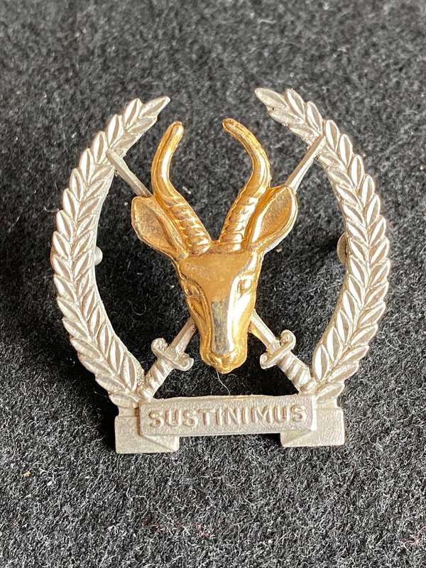 ARMY HQ UNIT CAP BADGE-WORN 1990'S-2002- 2X SCREW LUGS