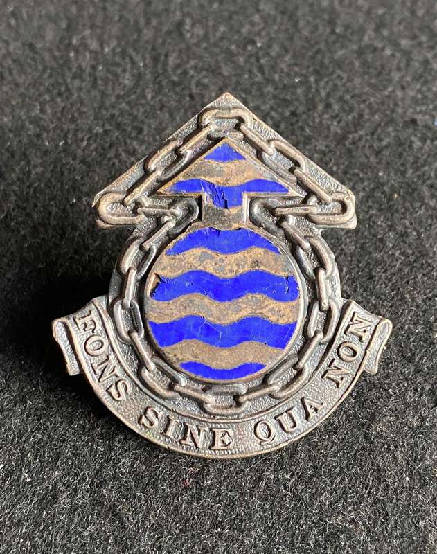 ORDNANCE SERVICE CORPS CAP BADGE-WORN FROM 1970'S- 2 X SCREW LUGS