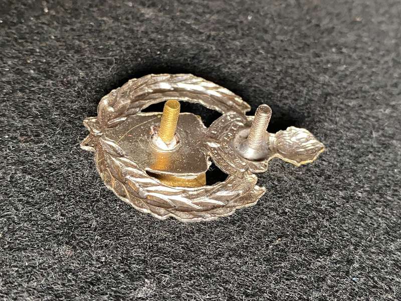 1 CONSTRUCTION REGIMENT CAP BADGE-WORN FROM 1980'S- 2 X SCREW LUGS