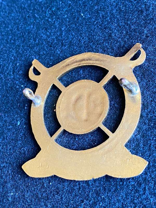 BOTSWANA DEFENCE FORCE CAP BADGE-VOIDED TYPE- 2 LUGS