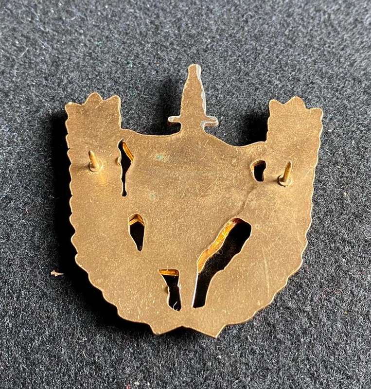 ANGOLA OPERATORS BREAST BADGE-2ND ISSUE GILT AND ENAMEL- 2 PINS