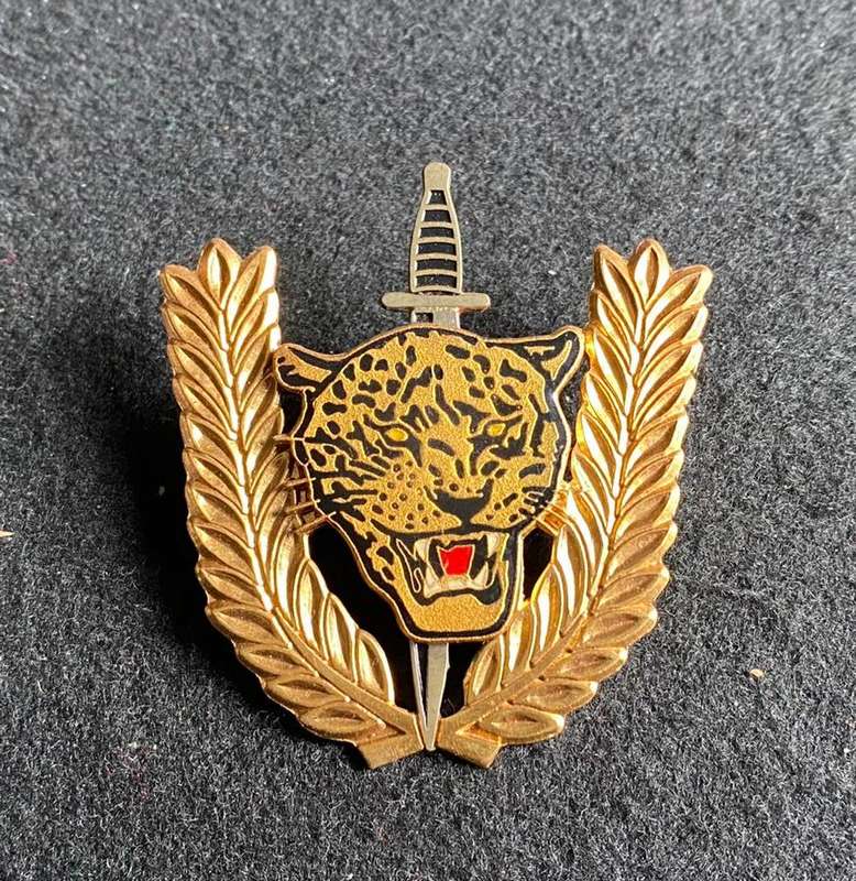 ANGOLA OPERATORS BREAST BADGE-2ND ISSUE GILT AND ENAMEL- 2 PINS